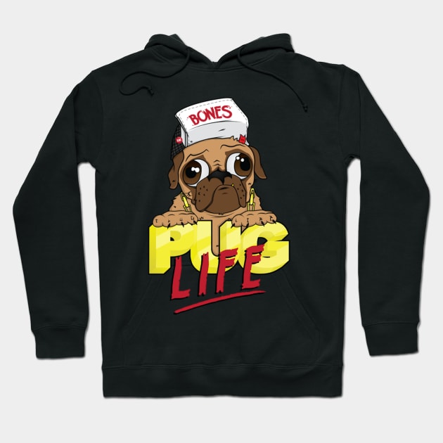 Pug Life - Cool Funny Design For Dog Lovers, Pug Fans, Cute Pug Gift Hoodie by Seopdesigns